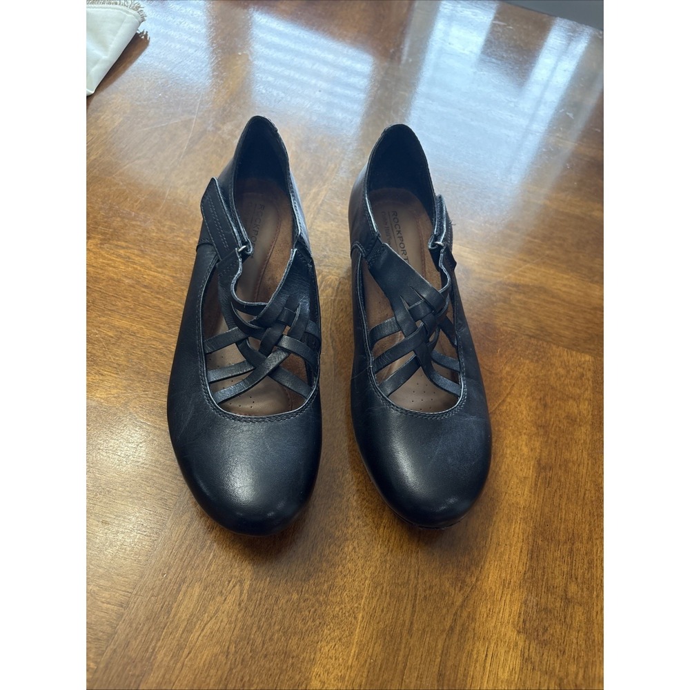 ROCKPORT Cobb Hill WOMEN'S CH JUDSON XSTRAP BLACK SIZE 7.5 M Wedges